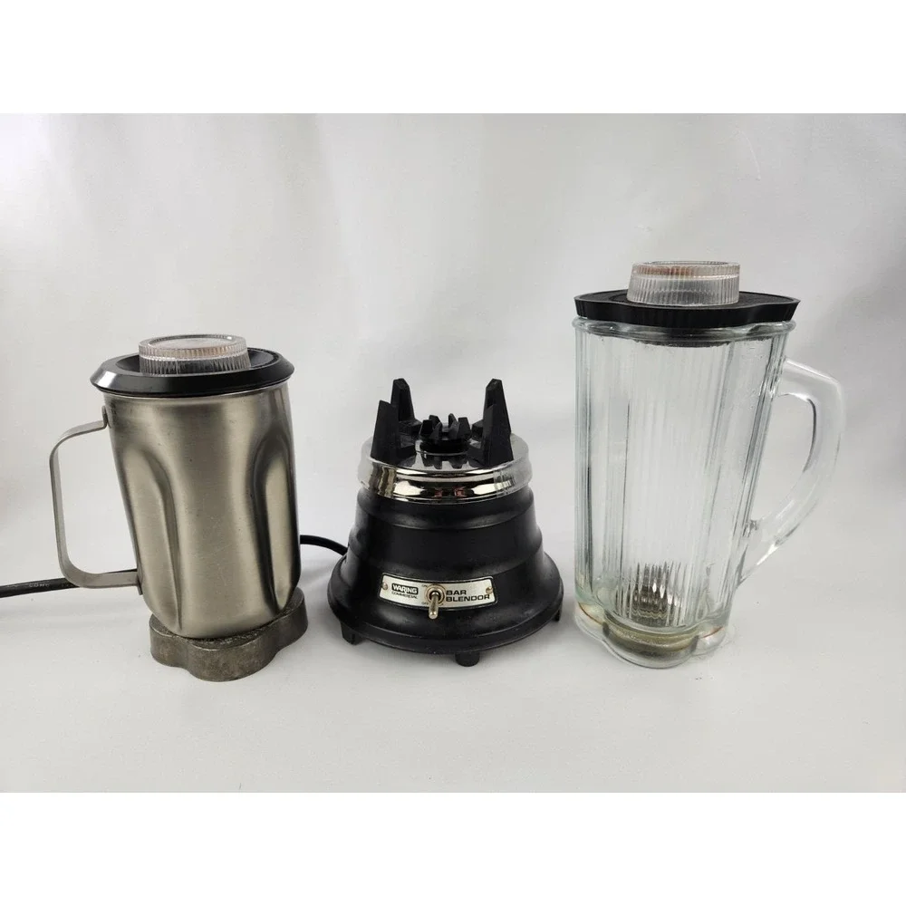 Vintage Waring Commercial Bar Blendor Glass And Stainless Steel Pitcher Blender